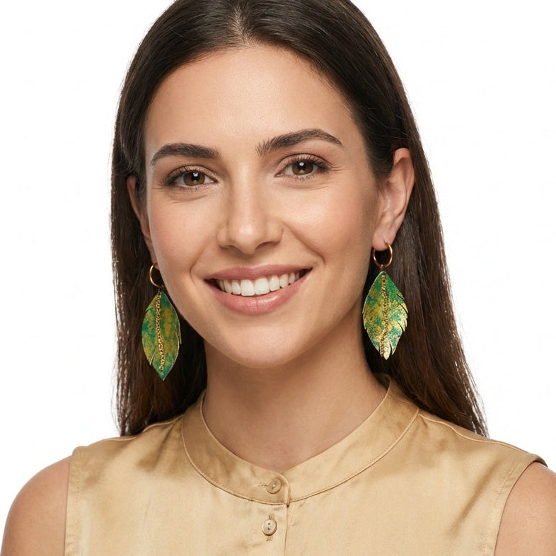 עגילי נוצה מרילין