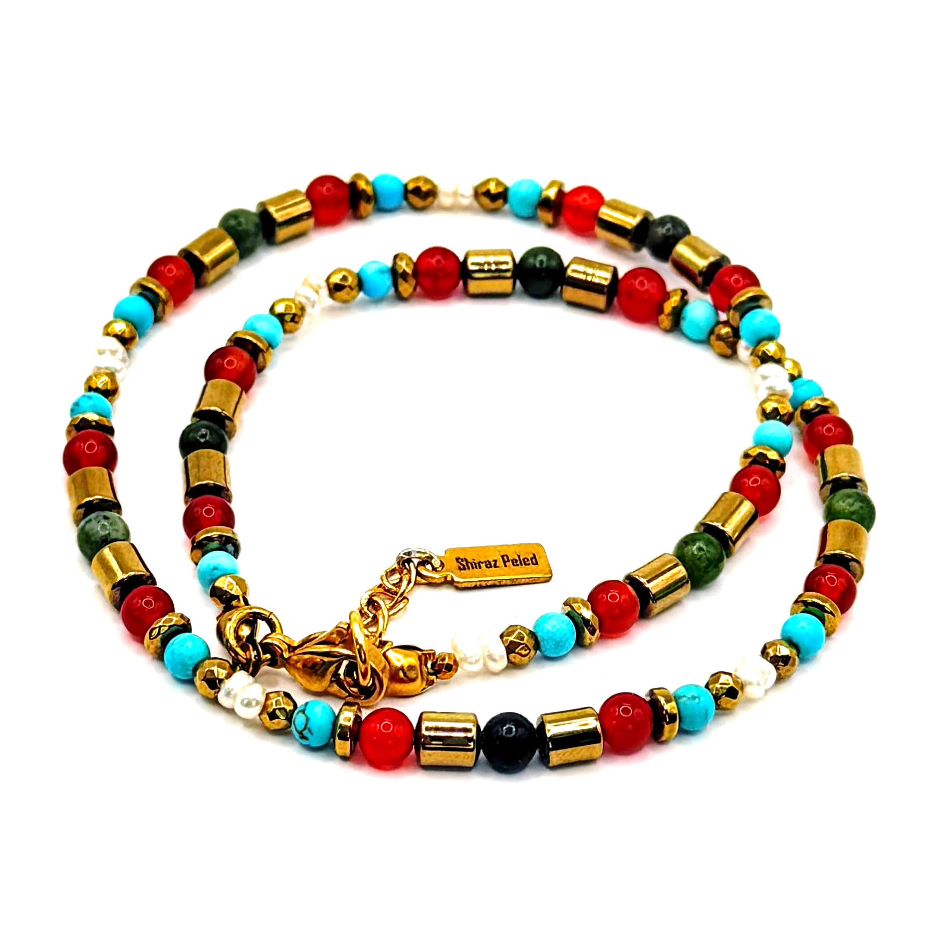 שרשרת אבנים טבעיות מאת שירז פלד