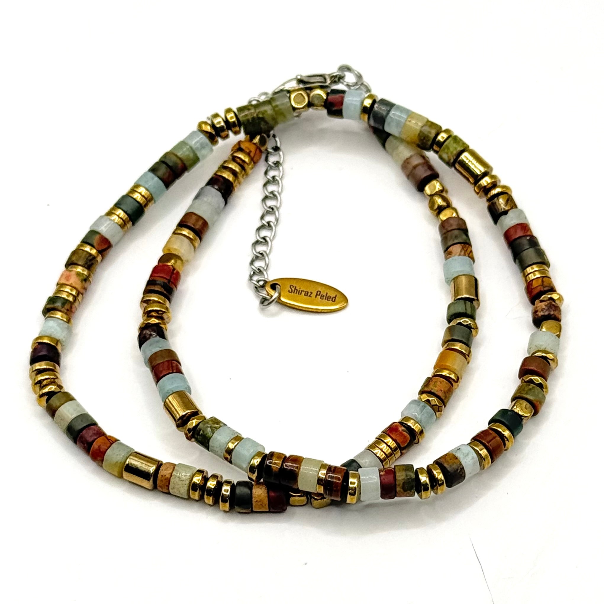 שרשרת אבנים טבעיות מאת שירז פלד