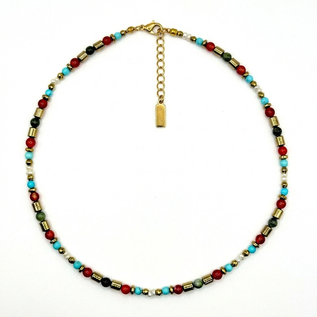 שרשרת אבנים טבעיות מאת שירז פלד